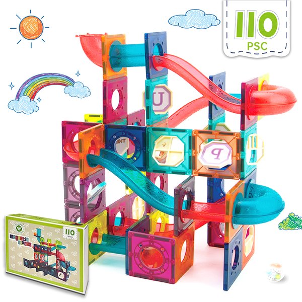 Lemmy Magnetic Tiles 110PCS, toy for kids over 4 years old