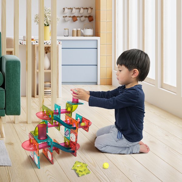 Lemmy Magnetische Bausteine 110PCS, Große Konstruktion Bausteine Set,Spielzeug für Kinder ab 4 Jahre