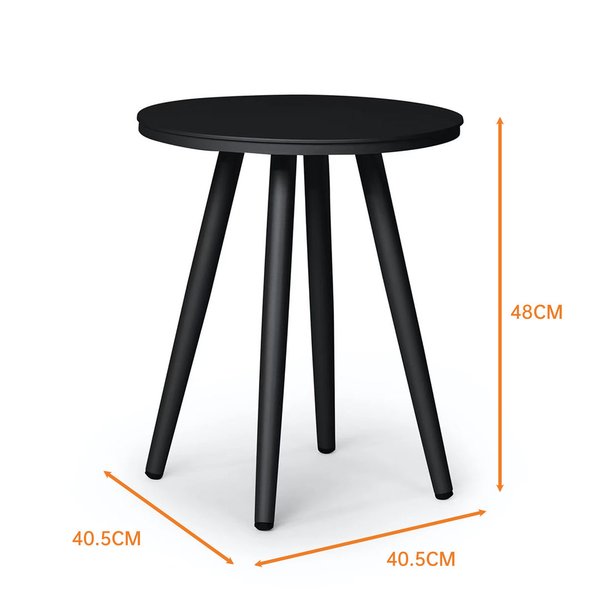 FINQA Tisch “Málaga” rund mit 4 Beinen, runder Beistelltisch, in 2 Farben erhältlich 