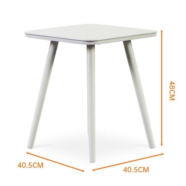 FINQA Tisch “Split” quadratisch mit 4 Beinen, quadratischer Beistelltisch,TCT002SGY